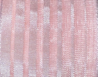 1-1/2" Pink Organza Ribbon Graduated Stripes BTY