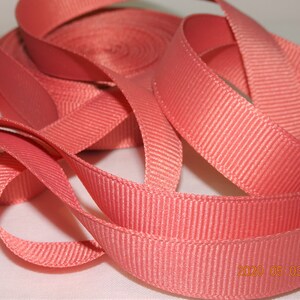 Cinta de grogrén rosa DUSTY ROSE de 5/8" Stock antiguo de tienda BTY