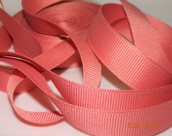 5/8" DUSTY ROSE Pink Grosgrain Ribbon Old Store Stock BTY