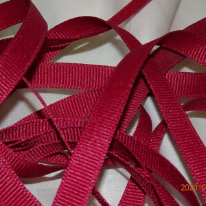 Weinrotes Ripsband 3/8 cm, ROSA, altes Lager