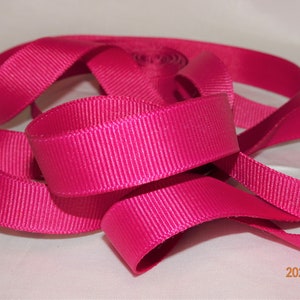 5/8" AZALIA roze effen grosgrain lint Old Store Stock BTY