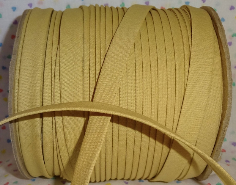 10 yds WHEAT 12 EXTRA Wide Double Fold Bias Tape 100/% Made in America