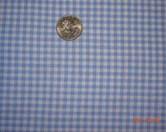 Tissu Vichy BLEU 1/8" 60" de large