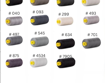 Gutermann Mara 100 Blacks Grays White Browns 1094Yds All Purpose 100% Polyester One (1) Spool