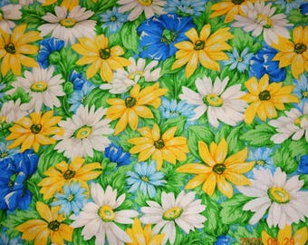 Daisy on Blue  Cranston Printworks 2009 Fat Quarter OOP VIP/Cranston
