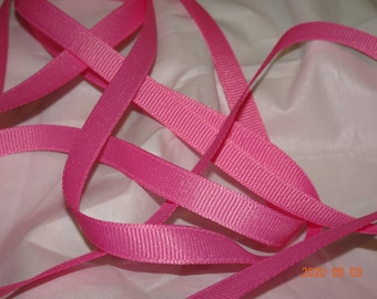 3/8" Hot PINK Grosgrain Ribbon Old Store Stock