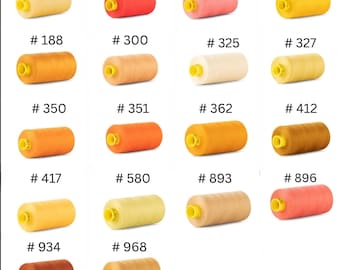 Gutermann Mara 100 Orange Yellows Reds Purples 1094Yds All Purpose 100% Polyester One (1) Spool