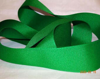 7/8" Green Grosgrain 100% RAYON By The Yard