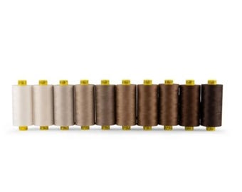 Gutermann Neutral Shades 10 spools  Mara 100 Tex 30 - 1,094 yds ea