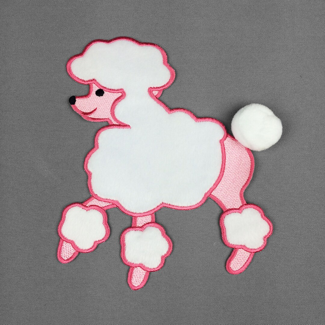 Giant Pink Poodle Appliques - Etsy