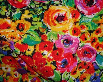 Bright Colorful Flowers & Berries Abstract Flowers Orange Pink Red Yellow Purple Shamash Sons Inc