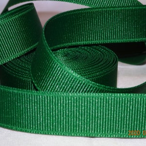 5/8" DonkerGROEN grosgrain lint Oude winkelvoorraad