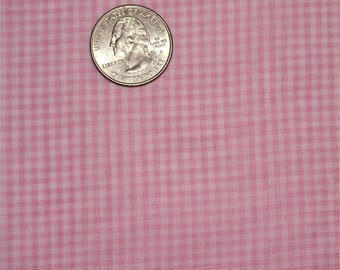 Tela de cuadros vichy rosa de 1/16" de pulgada y 60" de ancho