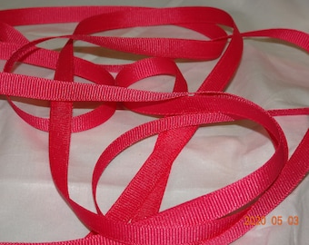 3/8" French PINK Grosgrain Ribbon Old Store Stock