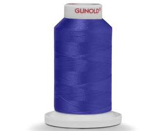 1,100 Yd EMBROIDERY Thread Silky, Pliable, UV resistant, Tear resistant  Gunold 100% Polyester Cone Color #61112 Purple