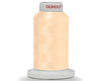 1,100 Yd EMBROIDERY Thread Silky, Pliable, UV resistant, Tear resistant Gunold 100% Polyester  Cone Color #61017 Peach