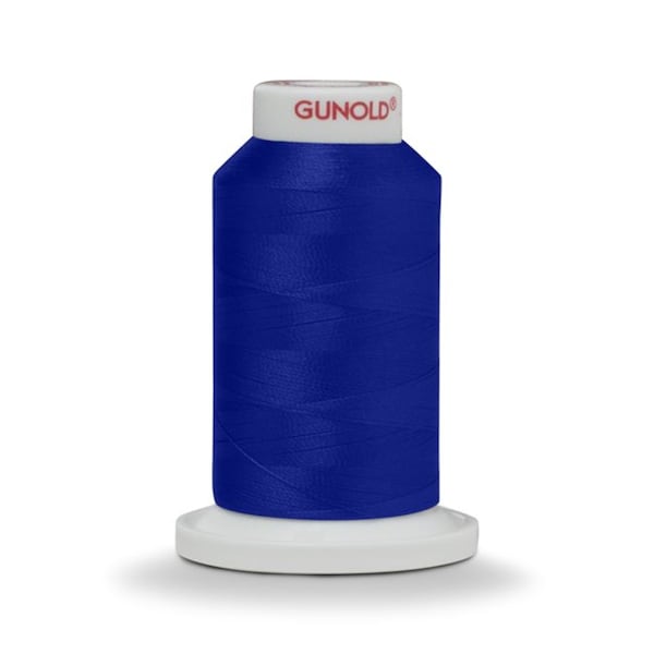 1,100 Yd EMBROIDERY Thread Royal Blue Silky, Pliable, UV resistant, Tear resistant  Gunold 100% Polyester Cone Color #61042