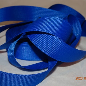 Ruban gros-grain bleu au choix 5/8 po.