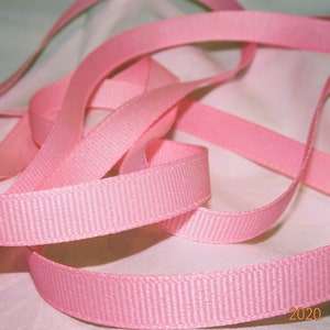 Cinta de grogrén ROSA CLARO de 3/8" Stock antiguo de tienda