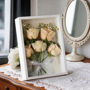 Fresh Flower Holder, 5CM Shadow Box Frame, Flower Preservation