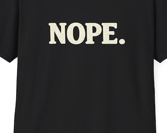 Camiseta con frase "No" / Camiseta minimalista sarcástica