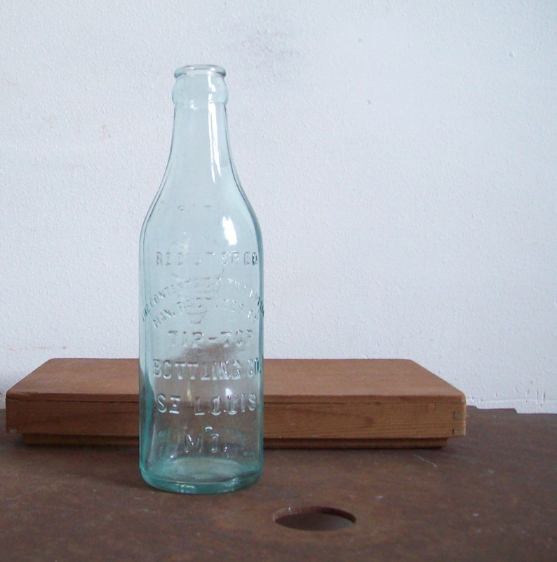 Antique pop bottle soda water Tip Top Bottling St Louis MO Etsy