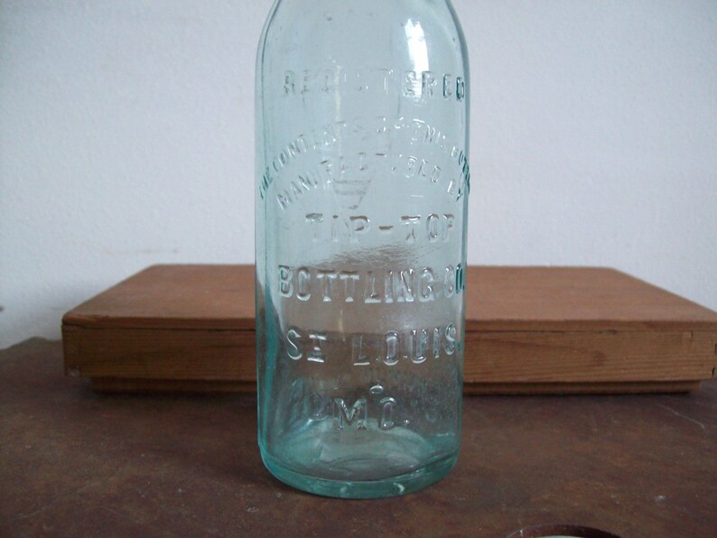 Antique pop bottle soda water Tip Top Bottling St Louis MO Etsy