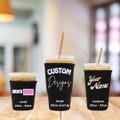 Custom Ice Drink Sleeves Coffee Soda Tea Water