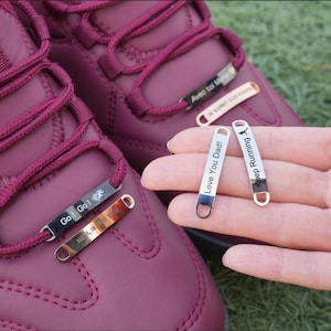 Custom Running Shoe Tags,Shoe Tag ID for Runners & Cyclists,Metal Shoe Lace Charms,Running Gift,Marathon Gift image 10