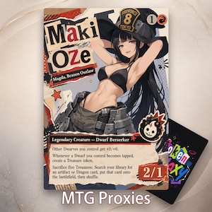 Maki Oze, Magda, Brazen Outlaw Alt Art  MTG Custom Proxies Cards