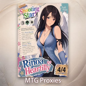 Arte de Rinoa Heartilly Warrior Waifu y fichas MTG Proxies personalizadas
