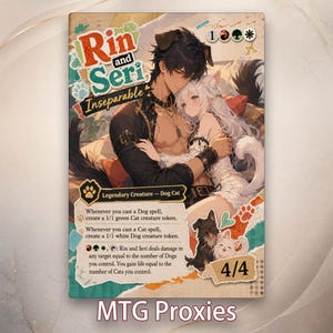 Rin e Seri, Arte Waifu Inseparável B Cartas Proxies Personalizadas de MTG