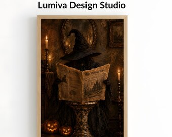 Funny Witch Bathroom Printable Wall Art, Vintage Halloween Toilet Print, Witch Ghost Decor, Moody Cottagecore Art, Spooky Digital Download