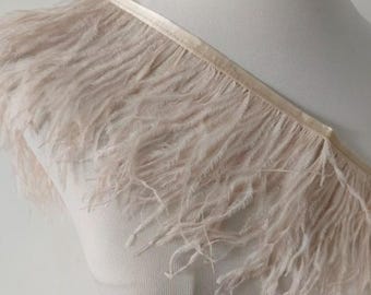 Garniture à franges en plumes d'autruche - Boa en dentelle, danse burlesque, 1 mètre