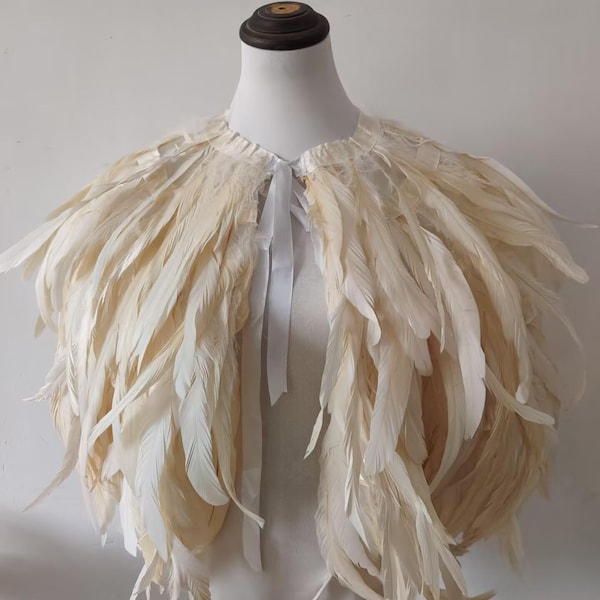 Feather Bolero: gotische schouderomslag, AAA-kwaliteit