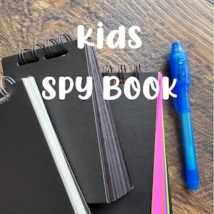 Kinder Spionagebuch mit unsichtbarem Tintenstift, anpassbarer Draht- und Papierfarbe