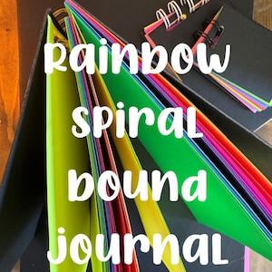 Regenbogen Spiralbindung - Größe & Drahtfarbe deiner Wahl!