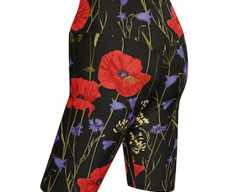 Poppy Fields Biker Shorts