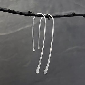 Sterling Silver Classic Threader Earrings - Long Silver Earrings - Minimalist Jewelry - Simple Silver Earrings - Elegant Earrings - Handmade