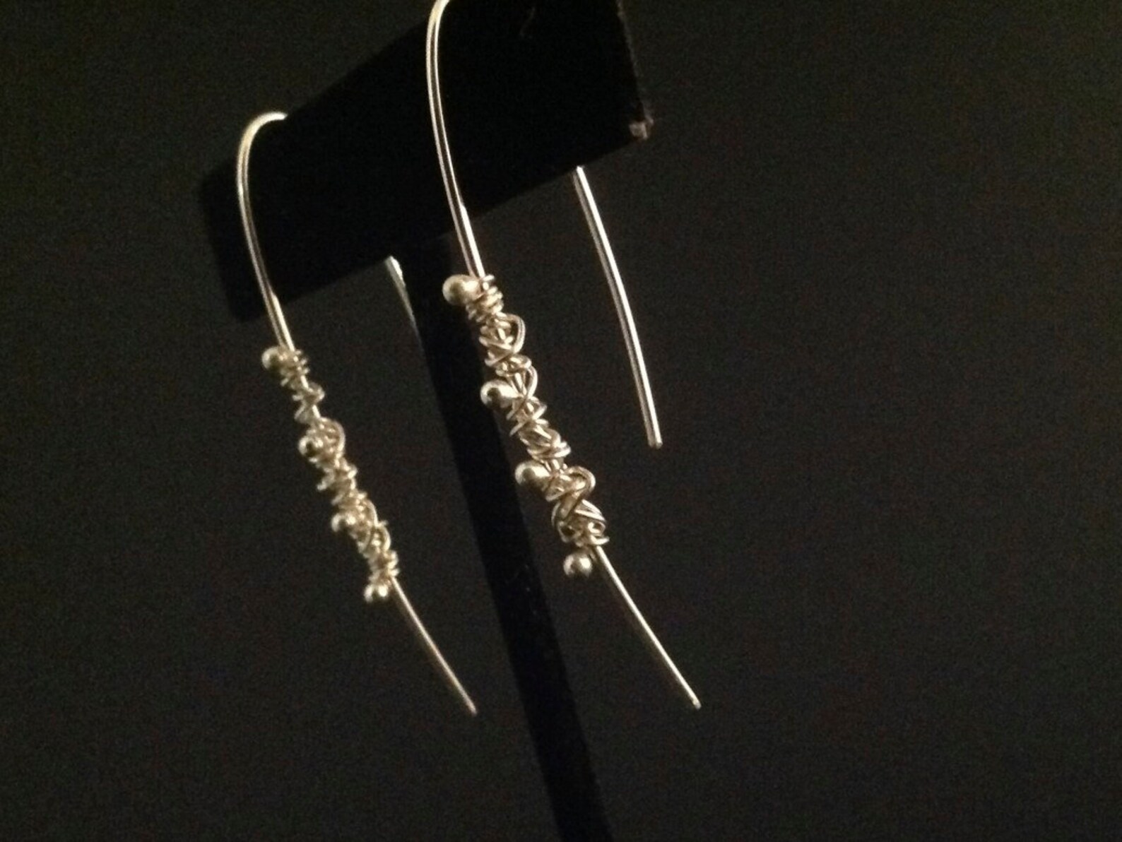 Minimalist Sterling Silver Threader Earrings Organic Modern Etsy