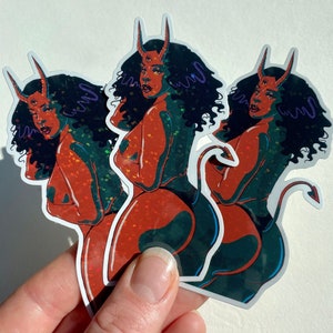 Sexy Devil | Glitter Vinyl Sticker