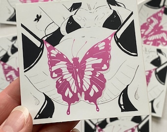 Butterfly Snatch | Metallic Vinyl Sticker