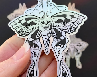 All Seeing Moth | Holographic Vinyl Sticker