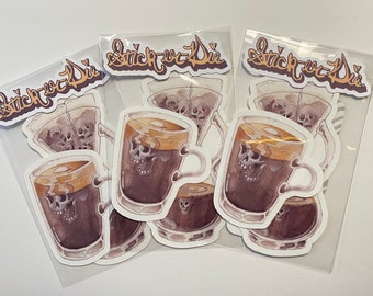 Spooky espresso stickers