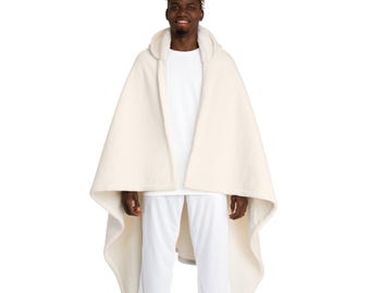 Cozy Hooded Sherpa Blanket Hooded Sherpa Fleece Blanket | Wearable Throw Cloak