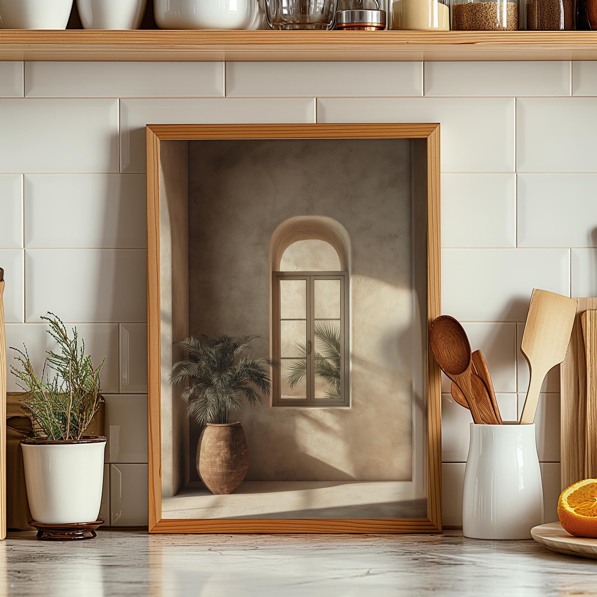 Turich Window Rustic Turkish Window Printable Art -neutral Mediterranean Scene ...