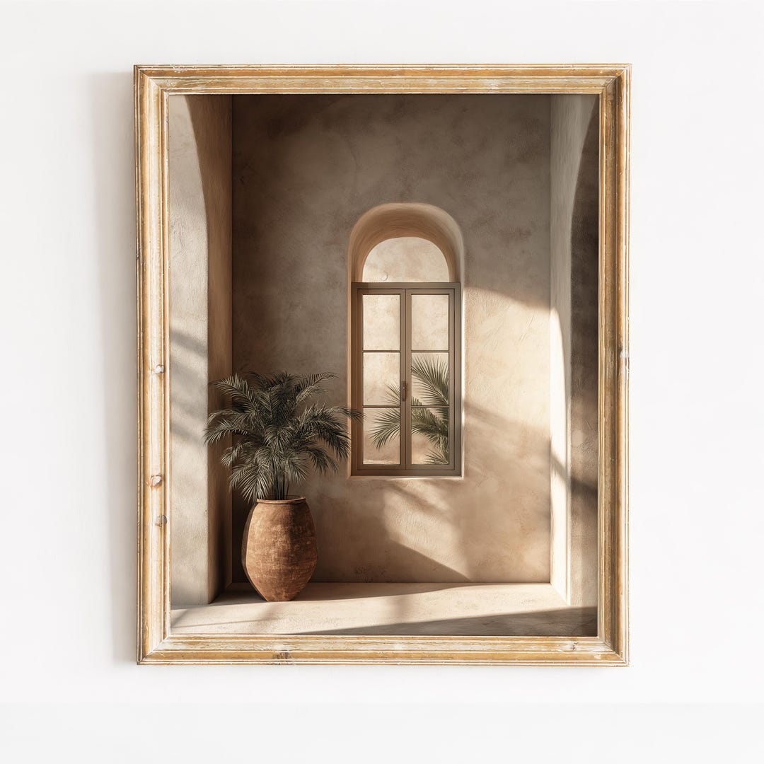 Turich Window Rustic Turkish Window Printable Art -neutral Mediterranean Scene ...