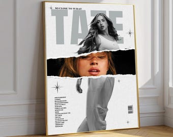 Tate McRae Poster, So Close To What Album Print, Pop Music Wall Art, Tracklist Poster, Aesthetic Room Decor Gift