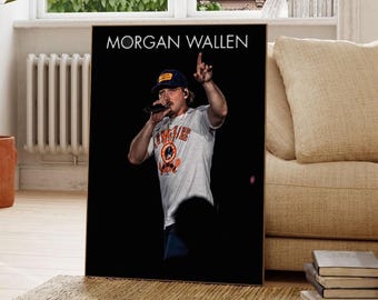 Morgan Wallen Concert Poster, Music Room Wall Art, Hip Hop Album Print (Unframed)
