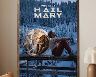 Project Hail Mary Movie Poster, Sci Fi Wall Art Print, Space Adventure Decor, Ryan Gosling Inspired Poster, Gift for Sci Fi Fans (Unframed)